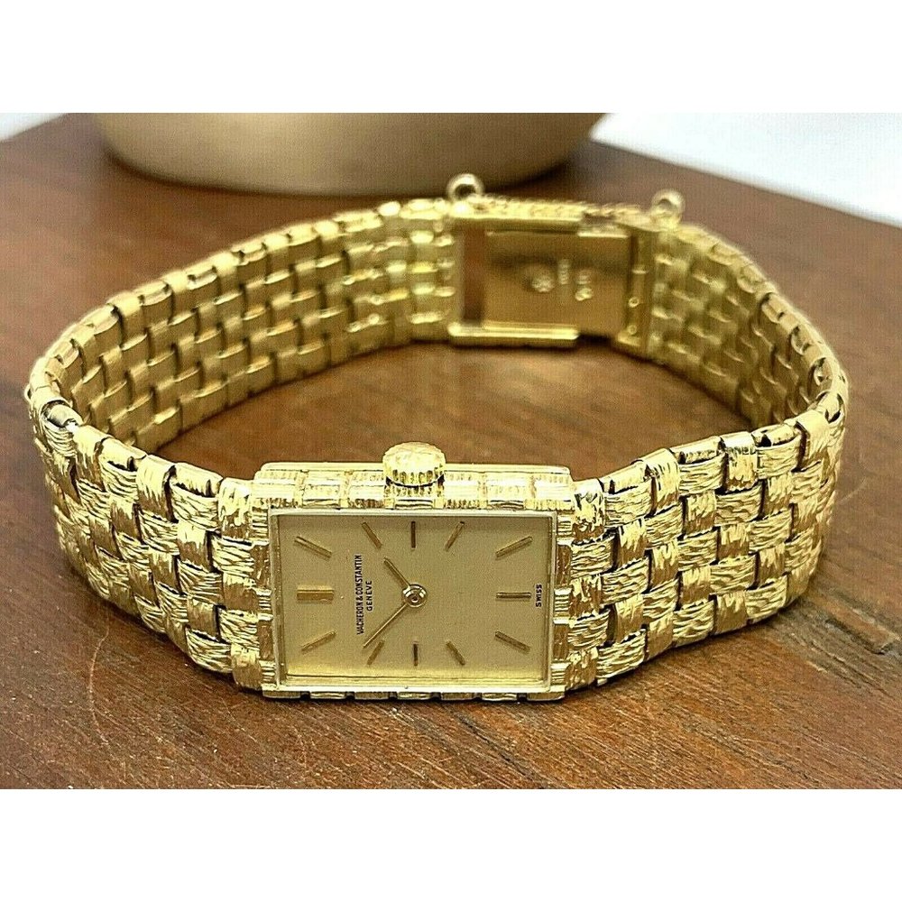 Vacheron Constantin Women's Watch 18k Gold Vintage Swiss Hand Wind Tank - Picture 8 of 12